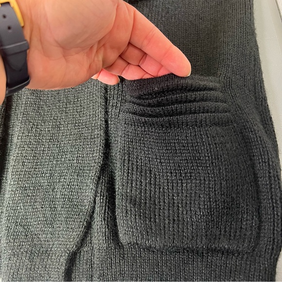 BABY ALPACA BLACK - WOMENS XL-2XL LONG SLEEVE OPEN FRONT POCKETS CARDIGAN - Picture 13 of 13